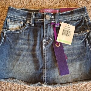 Vigoss Denim Mini Skirt Girls 8 New With Tags